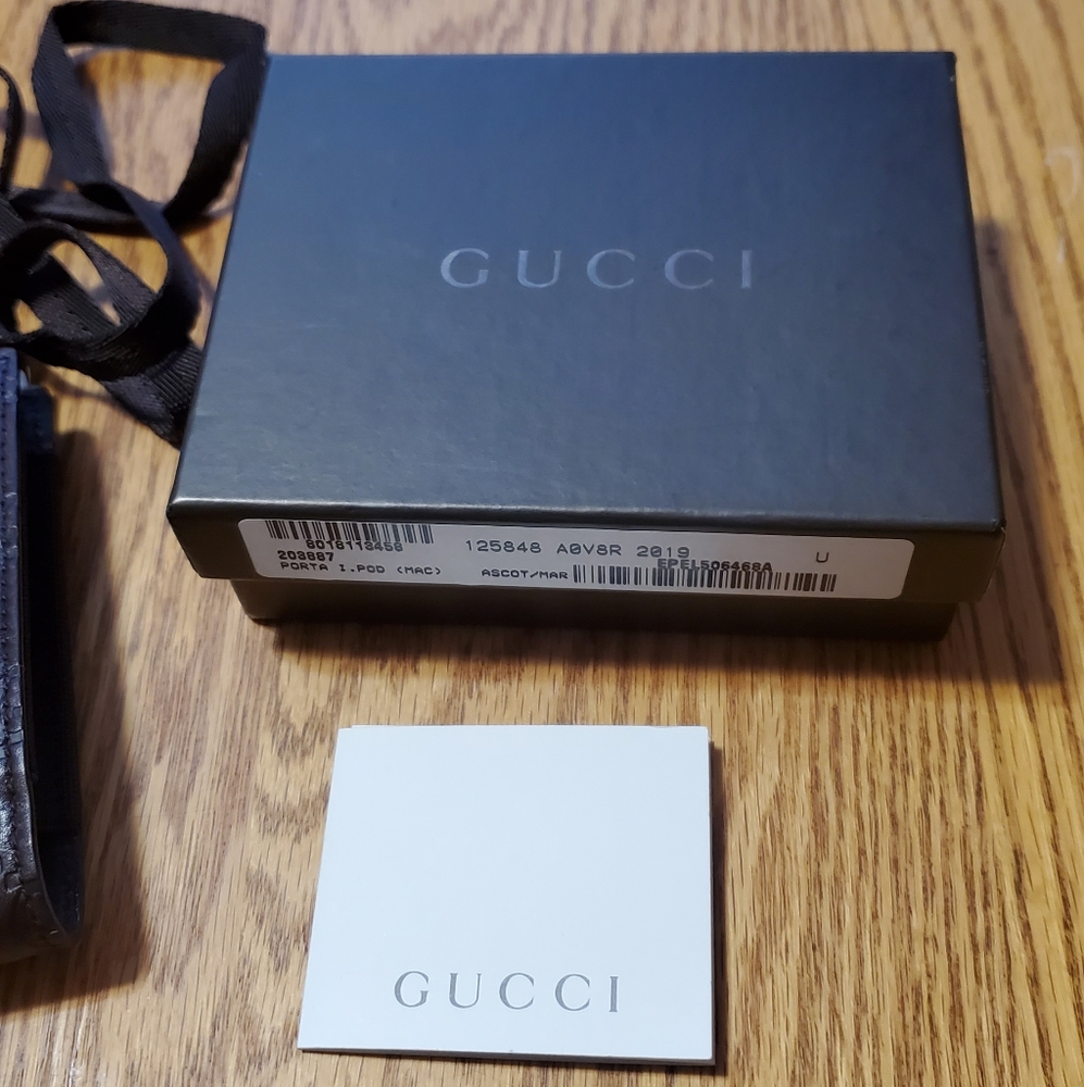 NEW GUCCI Monogram Leather Micro Bag Shoulder Strap Brown Leather from pNeimans - Picture 2 of 11
